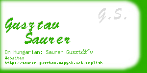 gusztav saurer business card